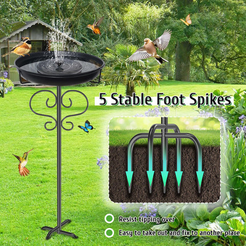 DAYSUP 5-prong base delivers stable garden placement in wind.
