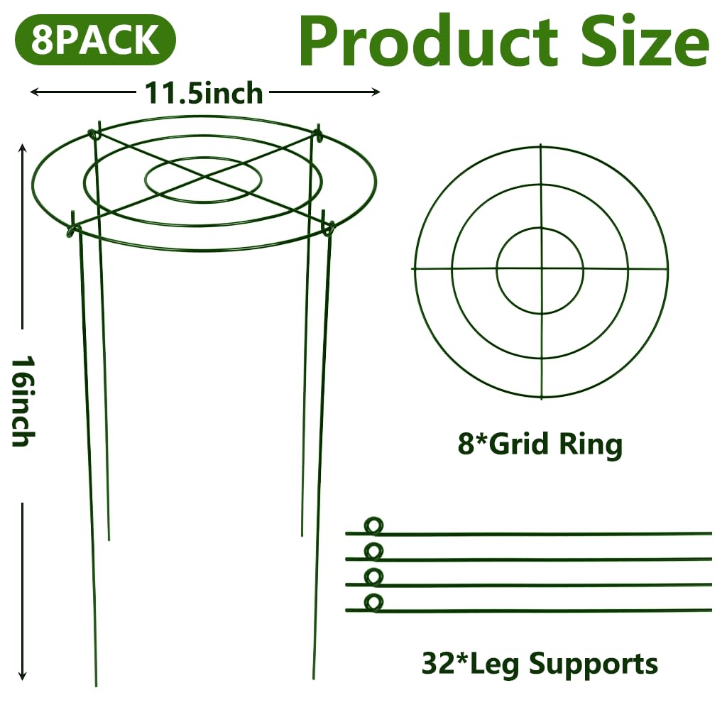 DAYUMKOU four-leg plant cage offers extra stability for upright stems.