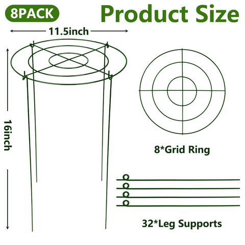 DAYUMKOU four-leg plant cage offers extra stability for upright stems.