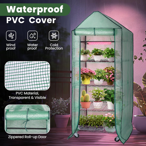 DazSpirit adjustable shelves maximize space for varied indoor plants