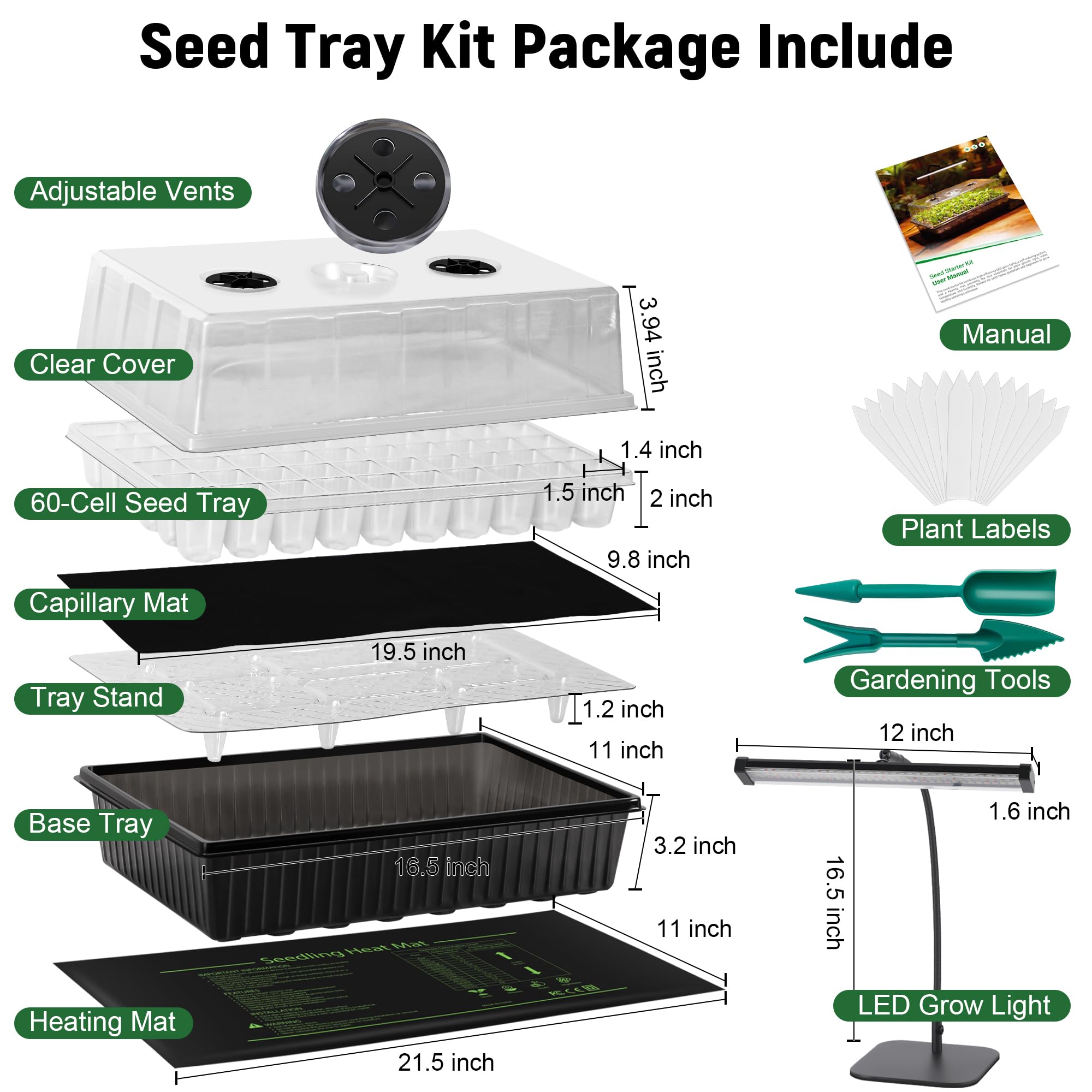 DazSpirit heat mat provides consistent warmth for reliable seed sprouting.
