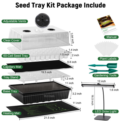 DazSpirit heat mat provides consistent warmth for reliable seed sprouting.