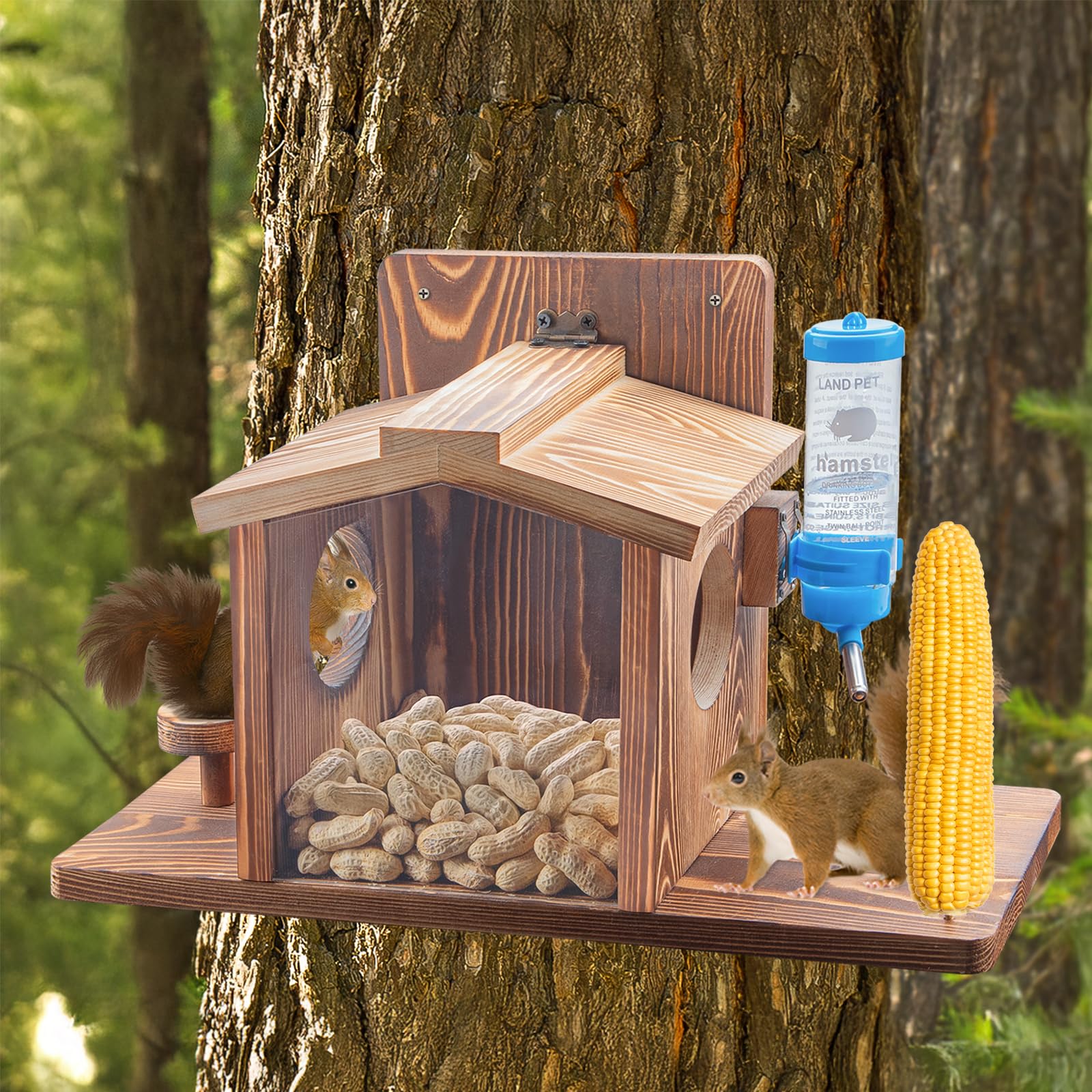 DAZUINIAO carbonized pine finish blends with outdoor décor