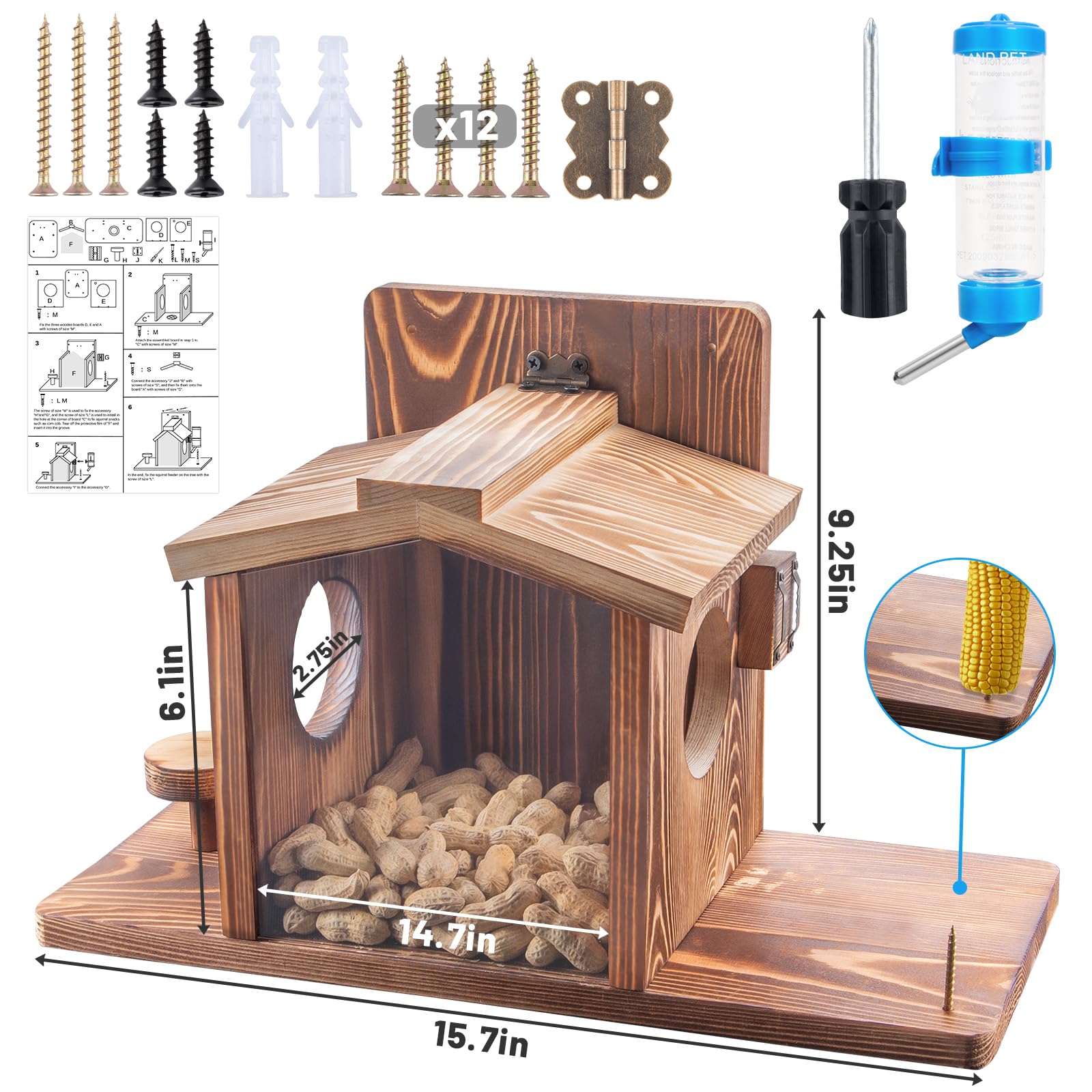 DAZUINIAO water tray for squirrels provides hydration on warm days