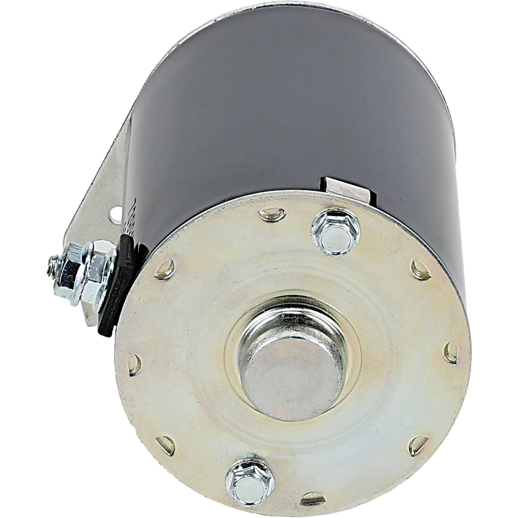 DB Electrical SBS0044 starter top view with 15-tooth gear for smooth engagement.