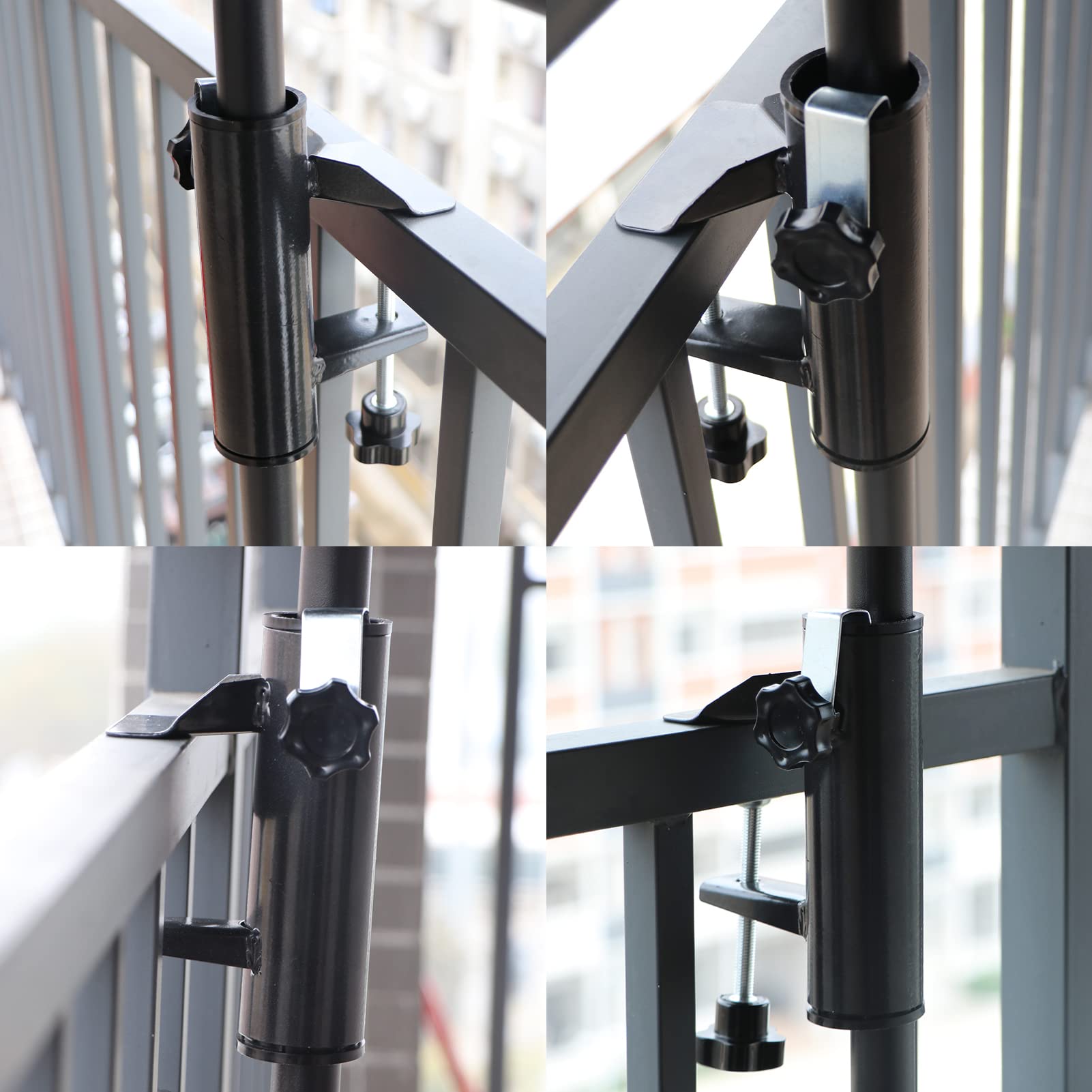 DBPBToU patio stand holder delivers stable shade on deck or balcony.
