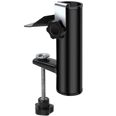DBPBToU umbrella clamp on railing provides secure railing-mount shade.