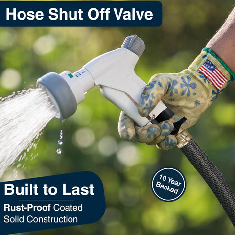 DBR Tech brass hose valve with ergonomic handle offers comfortable grip when wet.