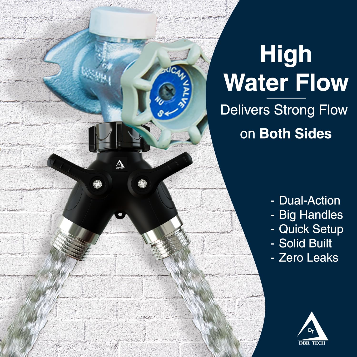 DBR Tech dual hose adapter enables two hoses or accessories easily.