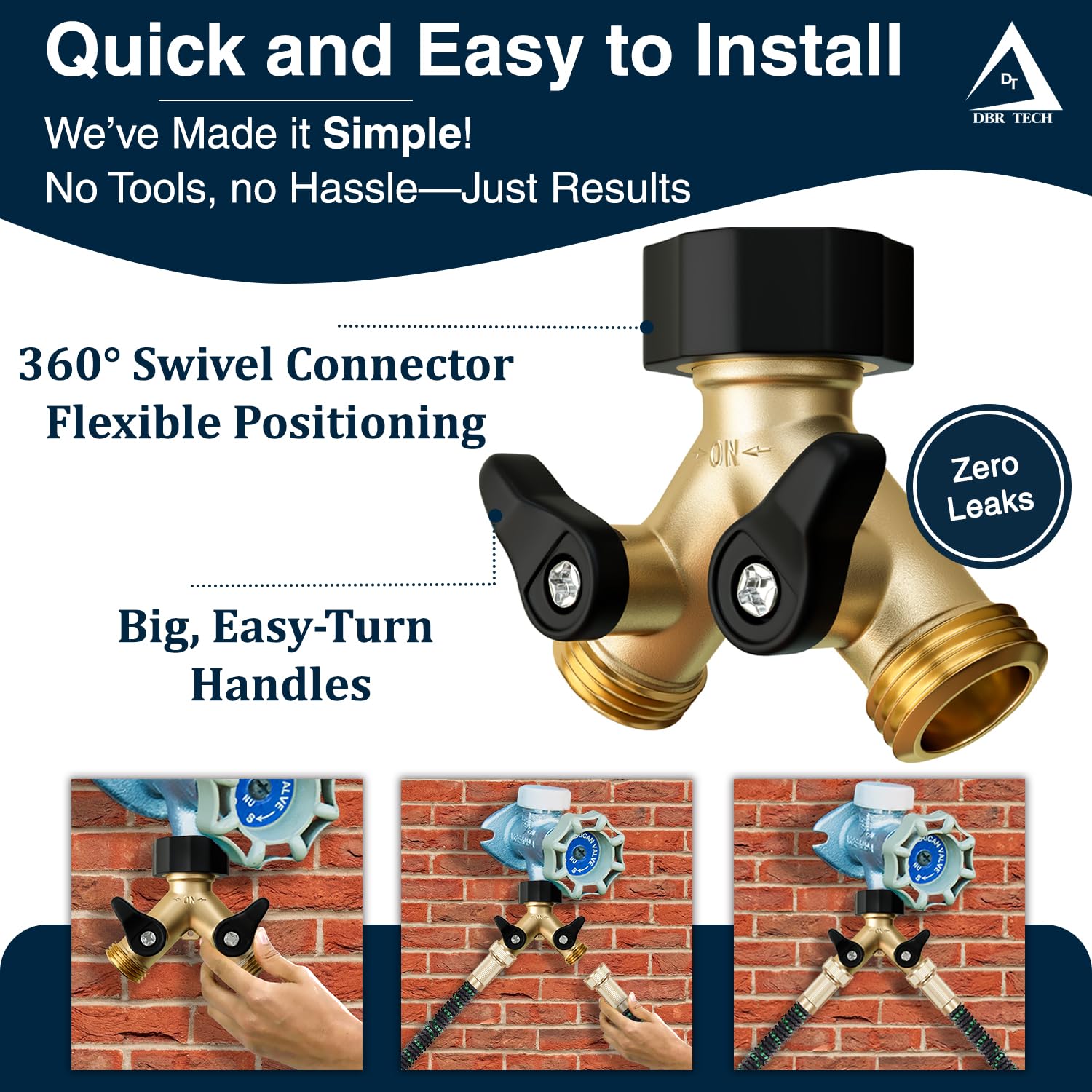 DBR Tech dual shut-off valves help isolate one side.