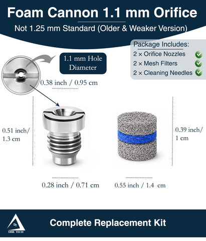 DBR Tech foam cannon compatibility image suggests broad fit with most models