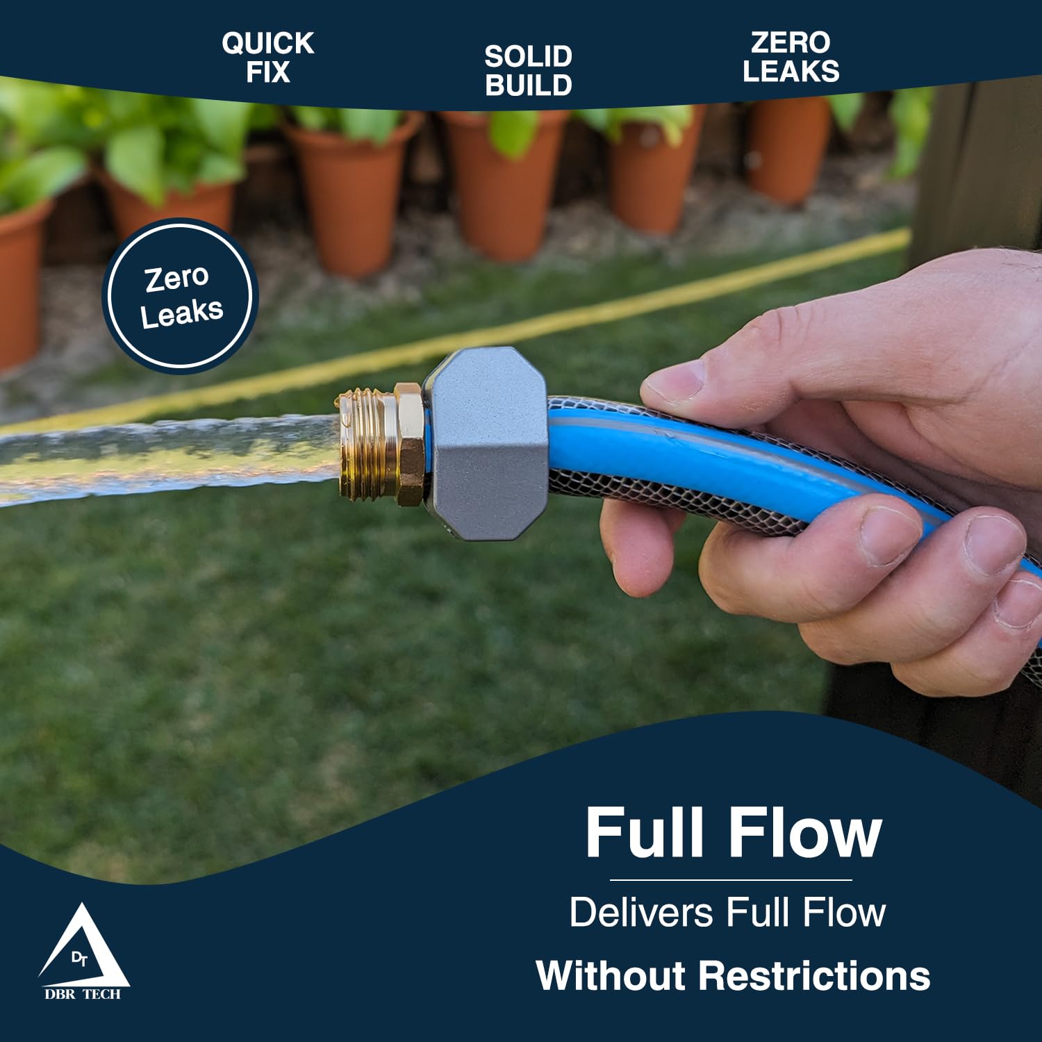 DBR Tech high-pressure image notes ability to handle up to 120 PSI.