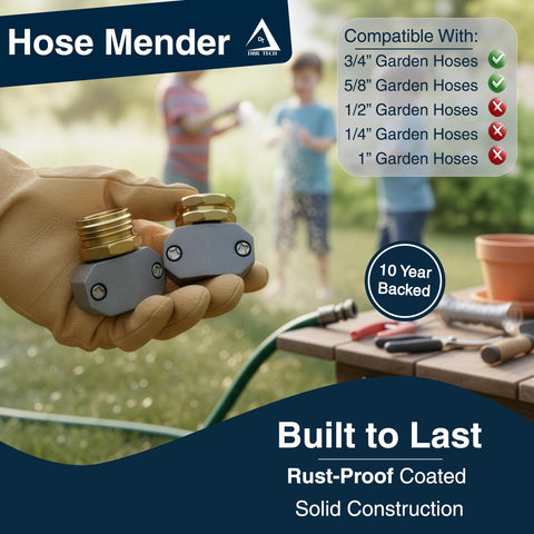 DBR Tech hose repair kit installation step demonstrates quick, tool-free setup for damaged hoses.