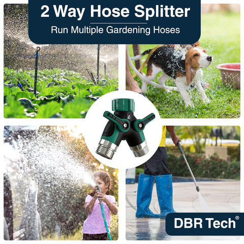 DBR Tech hose splitter easy installation on standard outdoor faucets