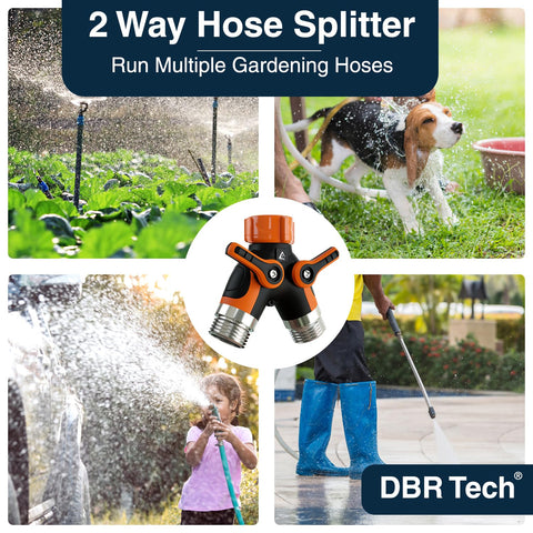 DBR Tech 2-Way hose splitter enables two hoses on demand.