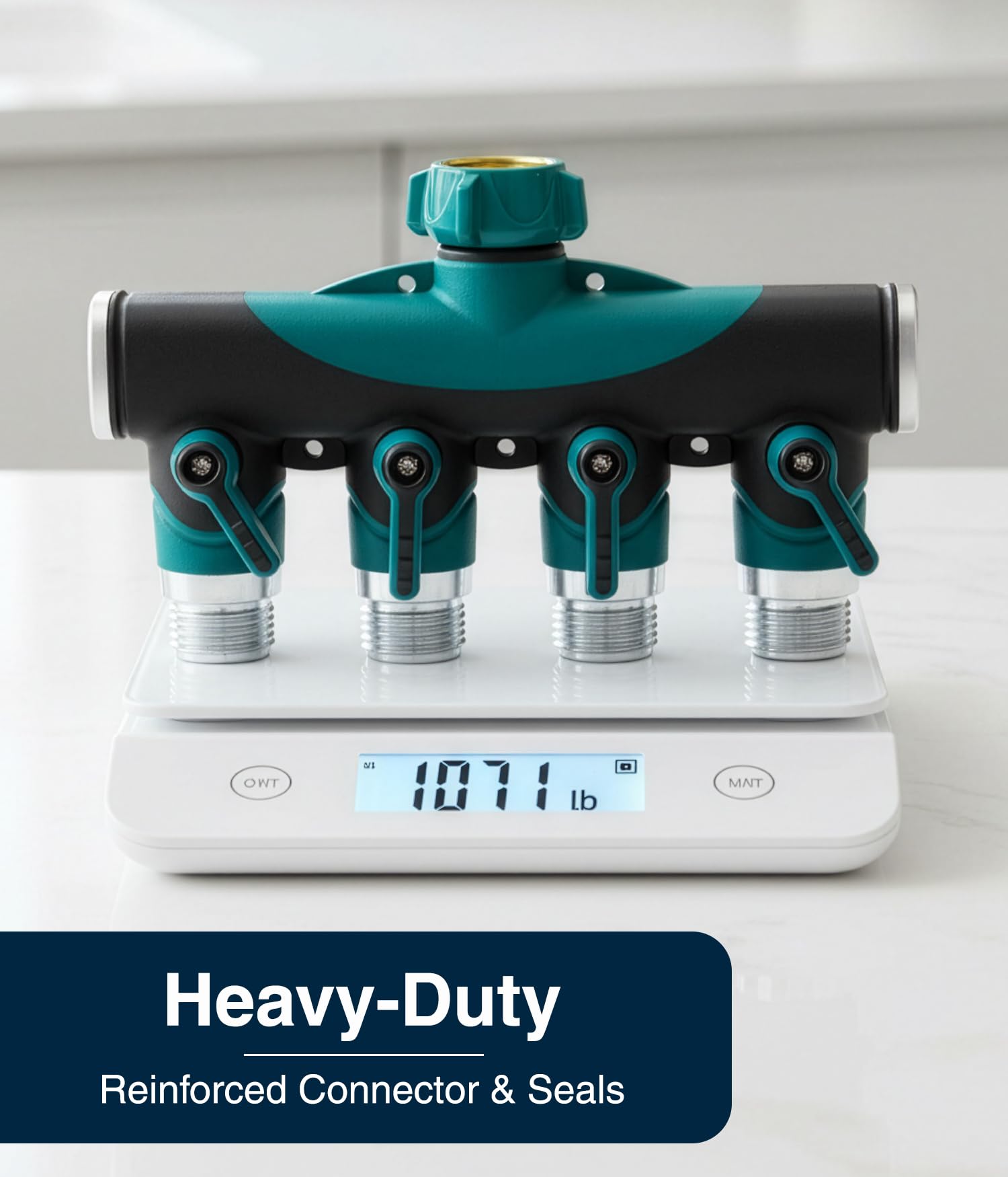DBR Tech outdoor faucet attachment keeps hoses organized