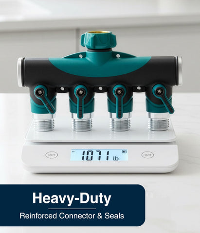 DBR Tech outdoor faucet attachment keeps hoses organized
