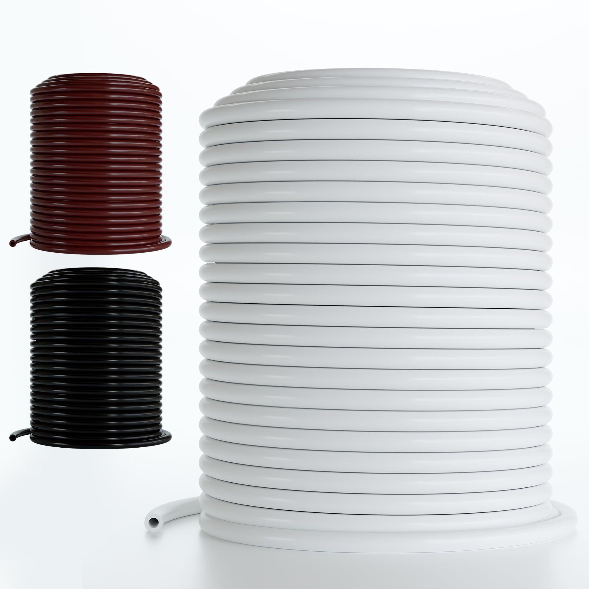 DBR Tech 1/4 in drip tubing 100 ft coil for versatile garden irrigation.