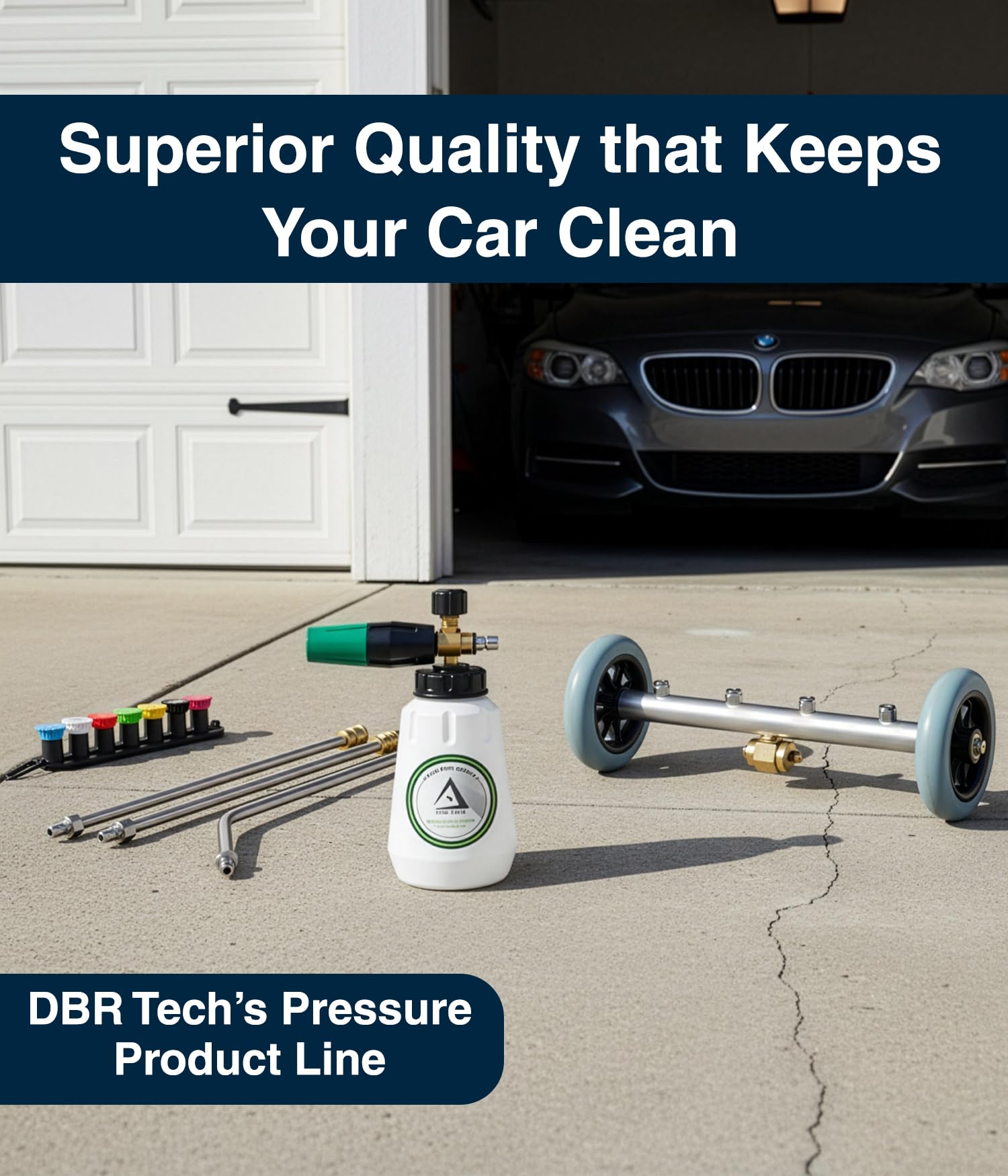 DBR Tech replacement kit packaging shows complete foam cannon parts