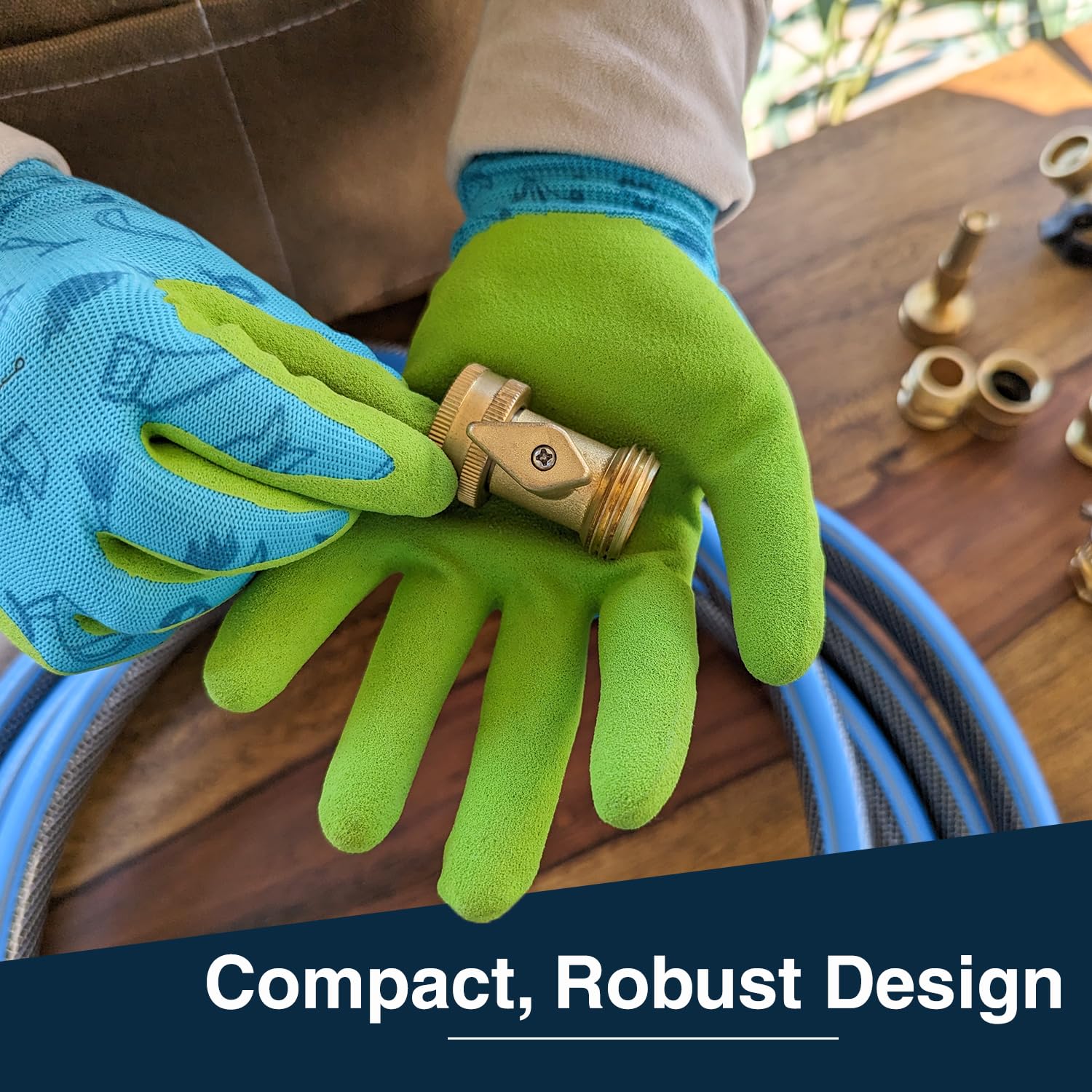 DBR Tech leak-proof valve with compact handle in hand