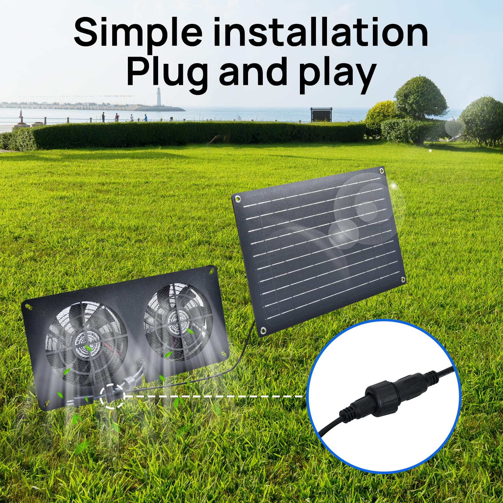 DC HOUSE chicken coop ventilation improves air flow and reduces heat buildup.