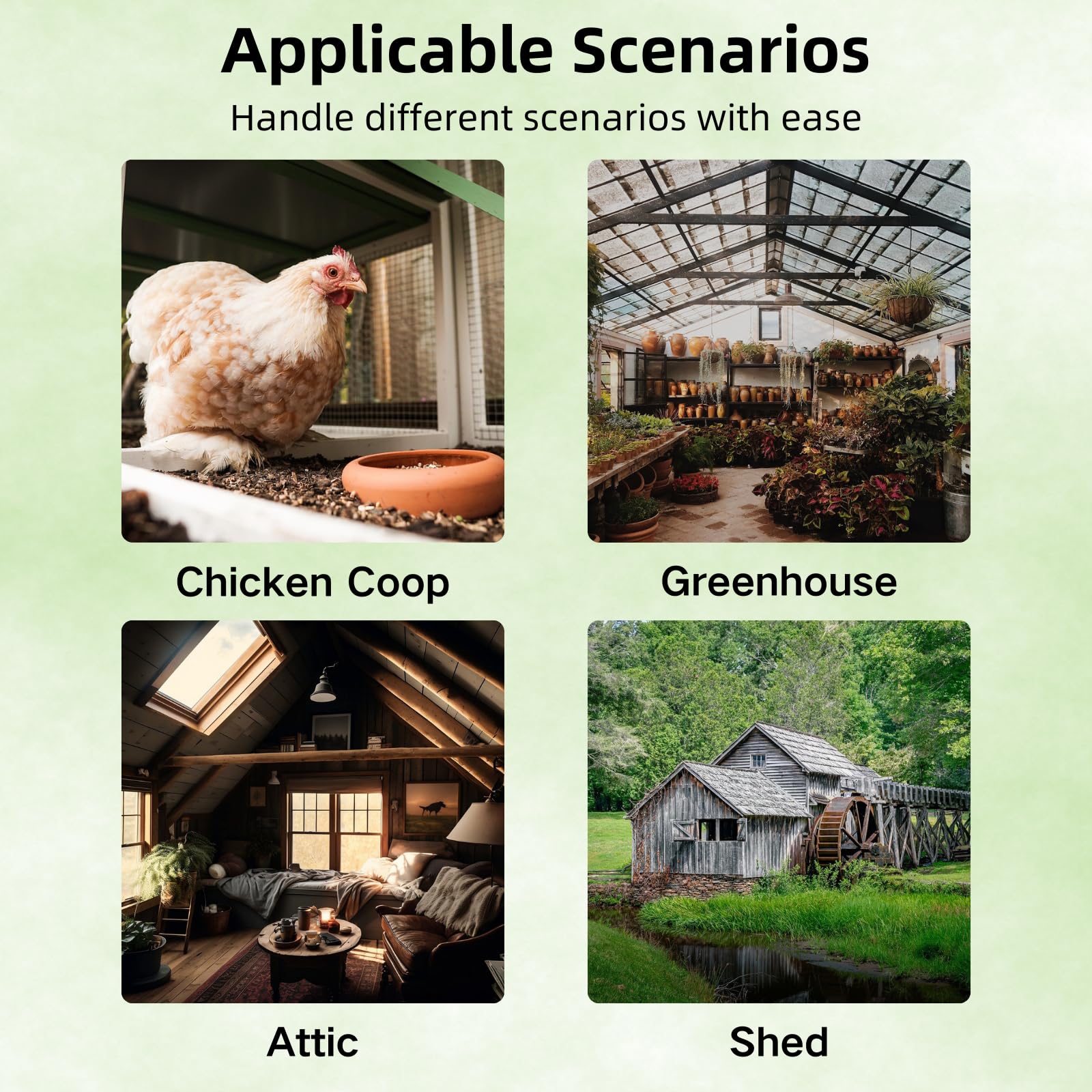 DC HOUSE greenhouse installation provides steady ventilation for plant health.