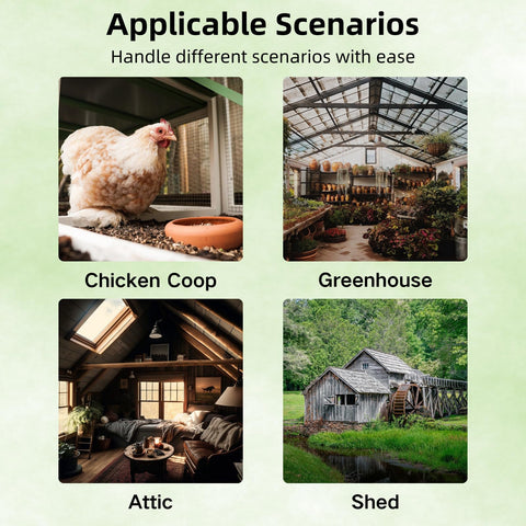 DC HOUSE greenhouse installation provides steady ventilation for plant health.