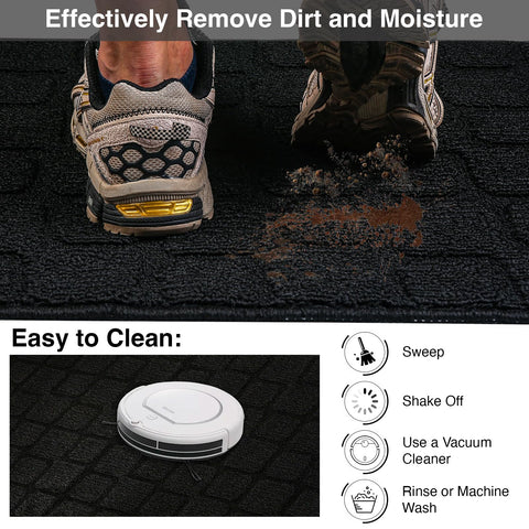Dcerzxzci non-slip backing keeps mat in place on dry floors