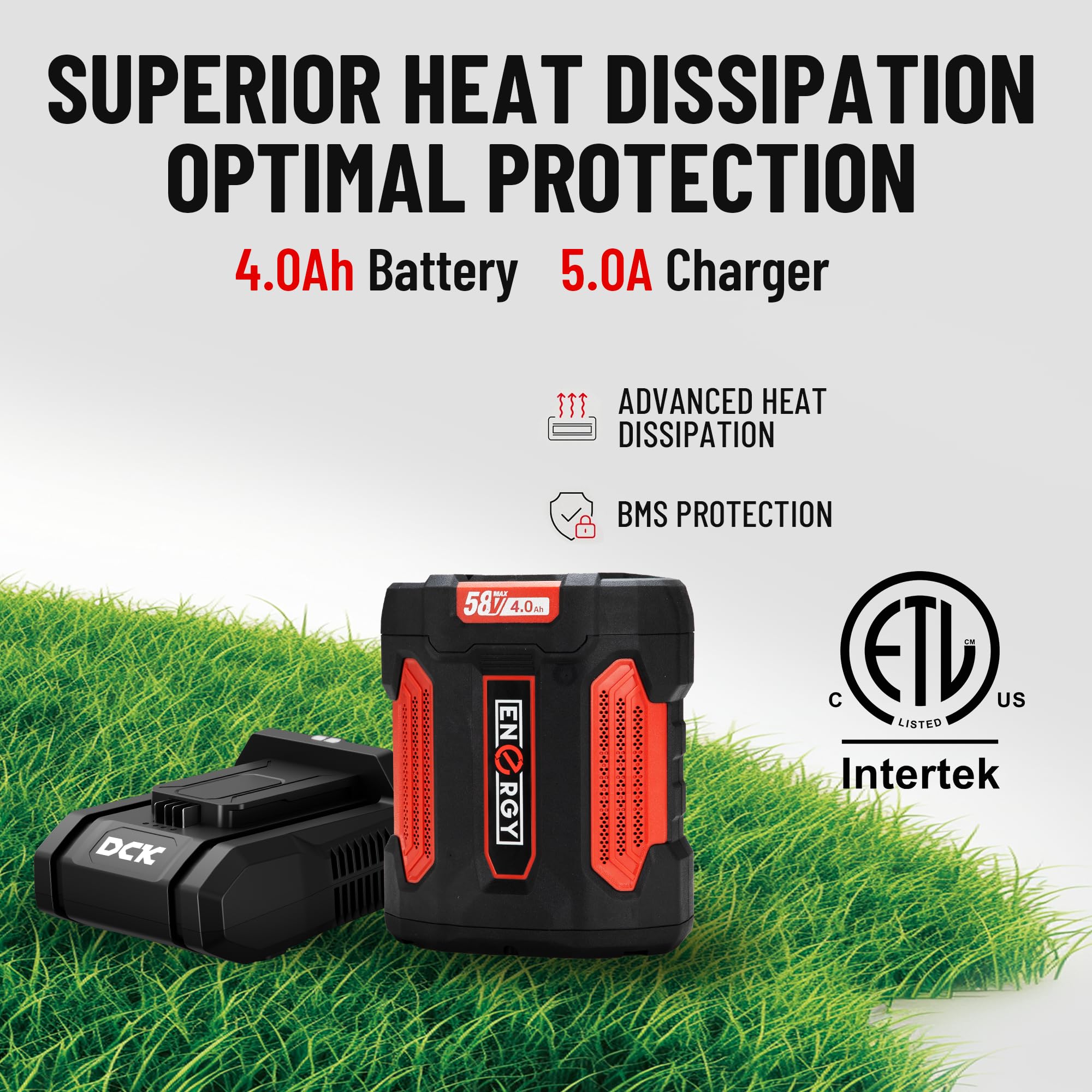 DCK58V leaf blower turbine mode signals high-power boost when needed.