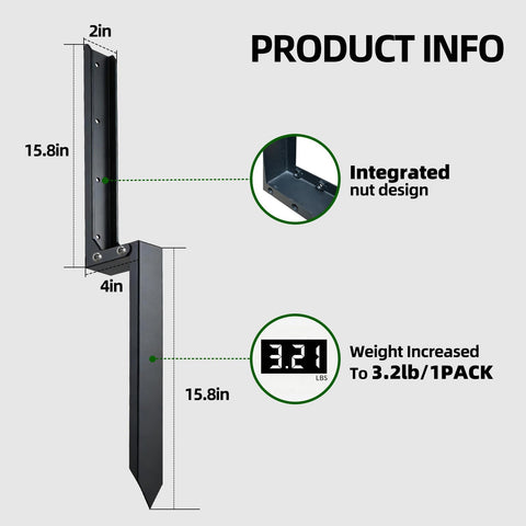 DCLFIRMX h-shaped design boosts vertical load distribution for safer fence tilts.