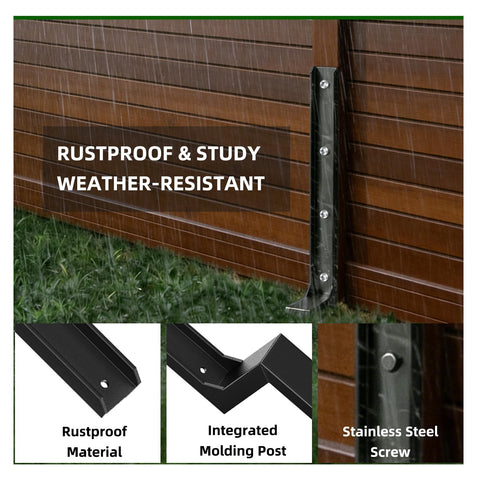 DCLFIRMX heavy-duty repair kit uses galvanized steel for durable outdoor use.