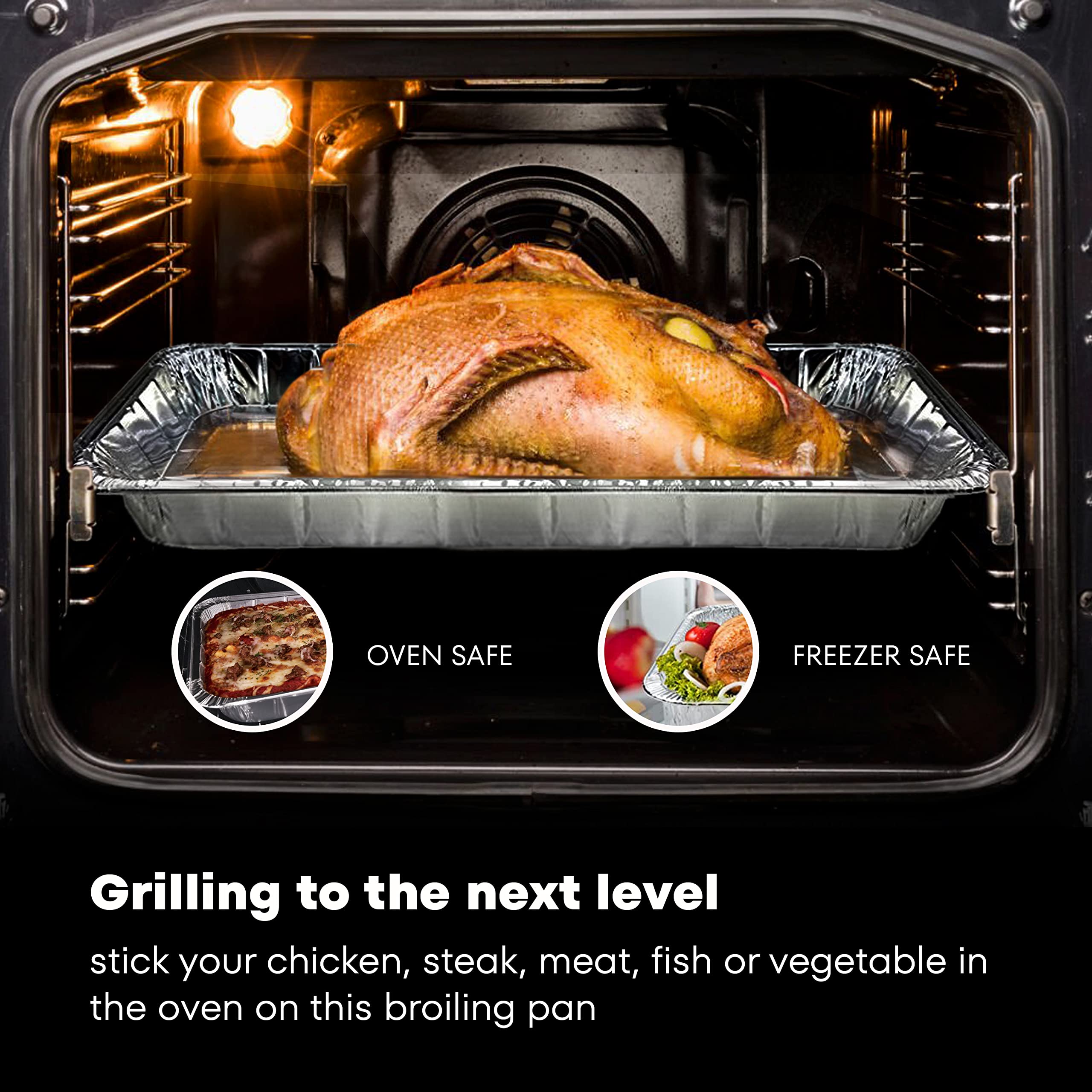DCS Deals pan stores in fridge or freezer for meal prep.