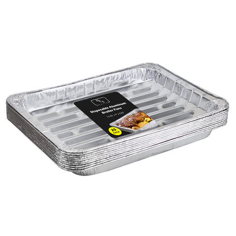 DCS Deals disposable broiler pan front view shows value-packed grilling solution.