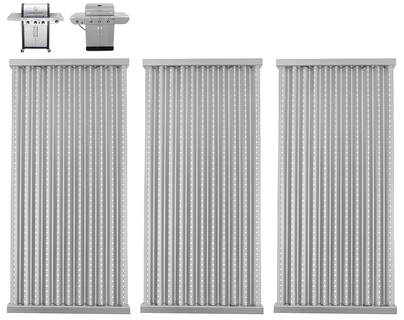 DcYourHome 17-inch emitter plates for Char-Broil TRU Infrared grills deliver even heat.