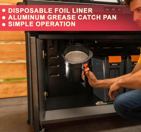 DcYourHome BAC608 liner for Traeger Flatrock enables quick disposal after grilling
