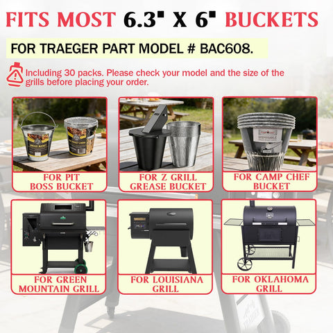 DcYourHome BAC608 heat-resistant liner protects Traeger Ironwood XL drip tray