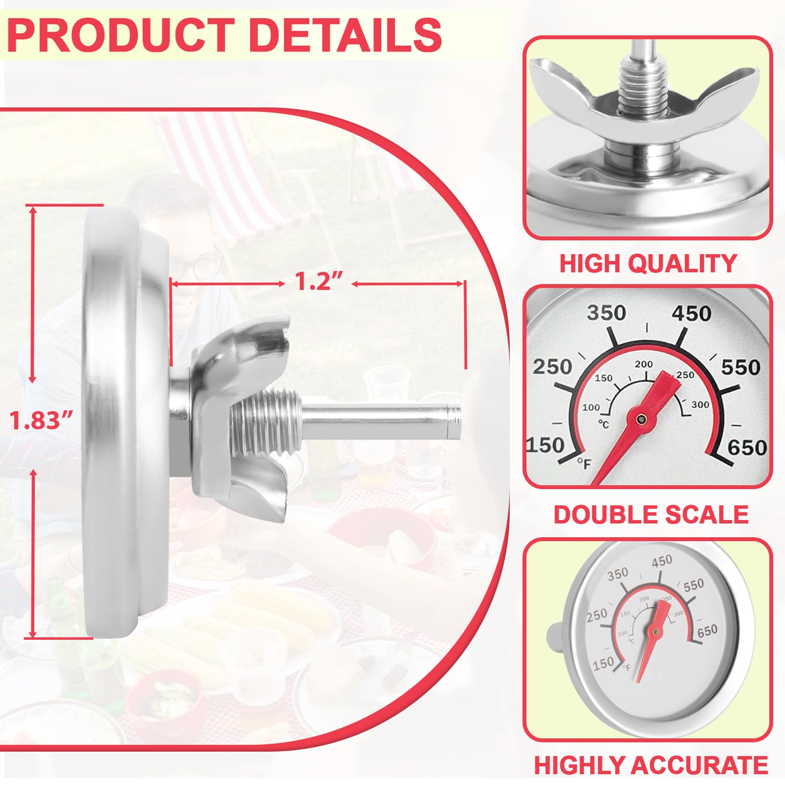 DcYourHome Char-Broil Advantage fit gauge for seamless replacement.