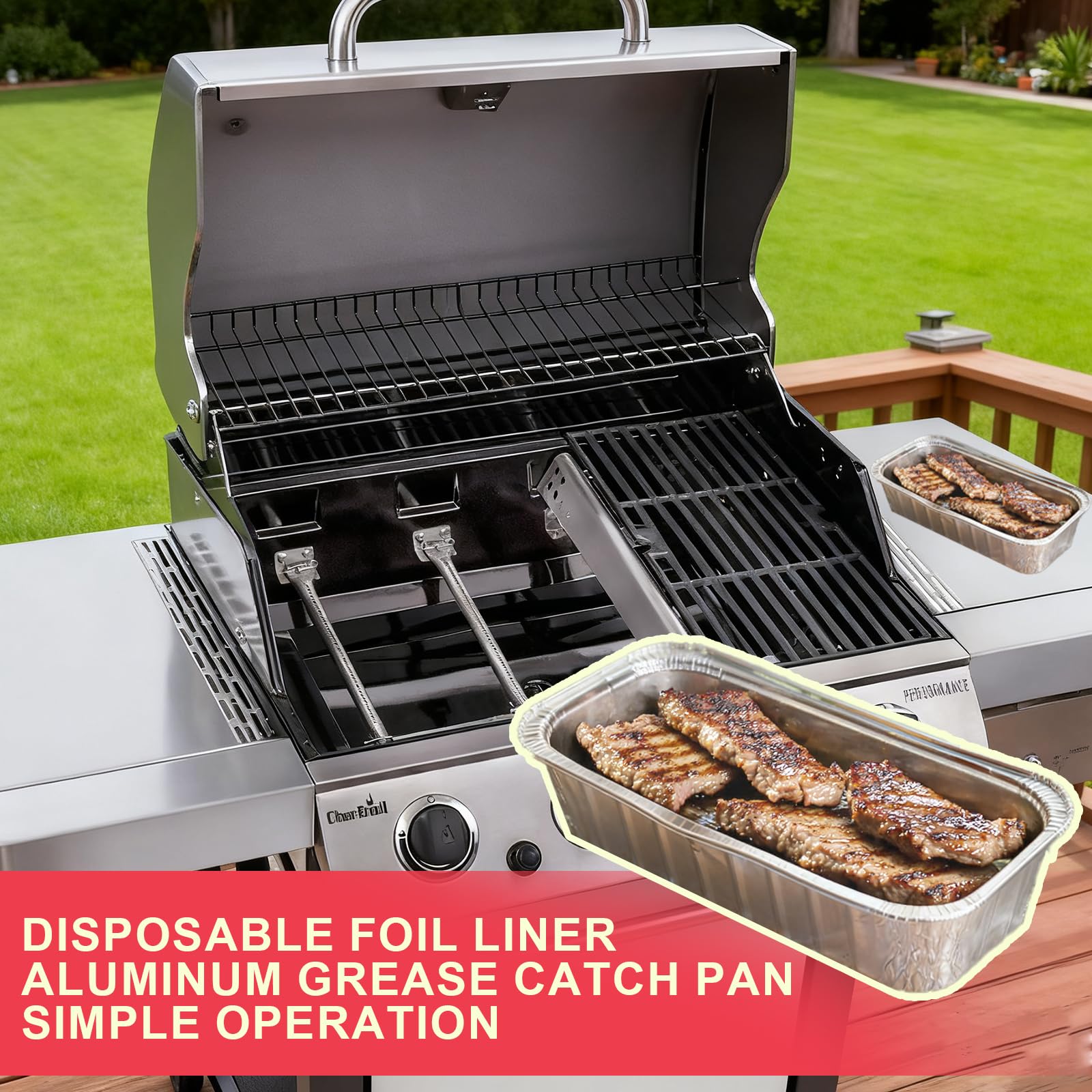 DcYourHome durable metal construction grease tray with rugged coating.