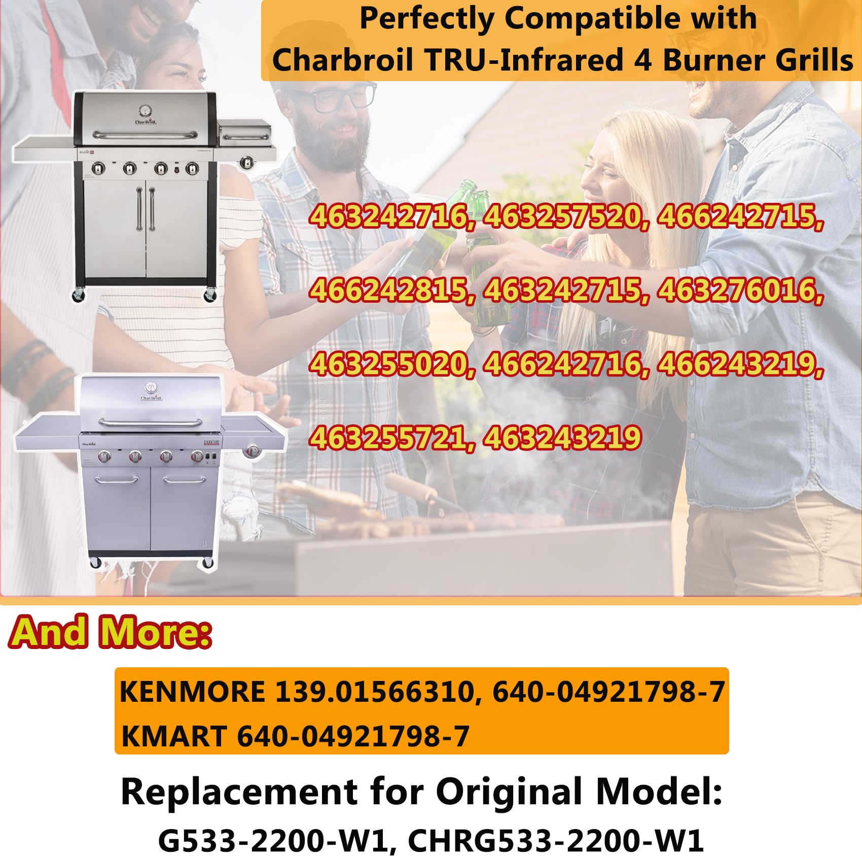 Three-pack 17-inch plates fit Char-Broil Tru Infrared systems smoothly.