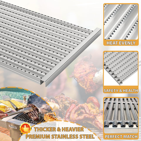 Perforated surface promotes even heat distribution and fewer hotspot moments.