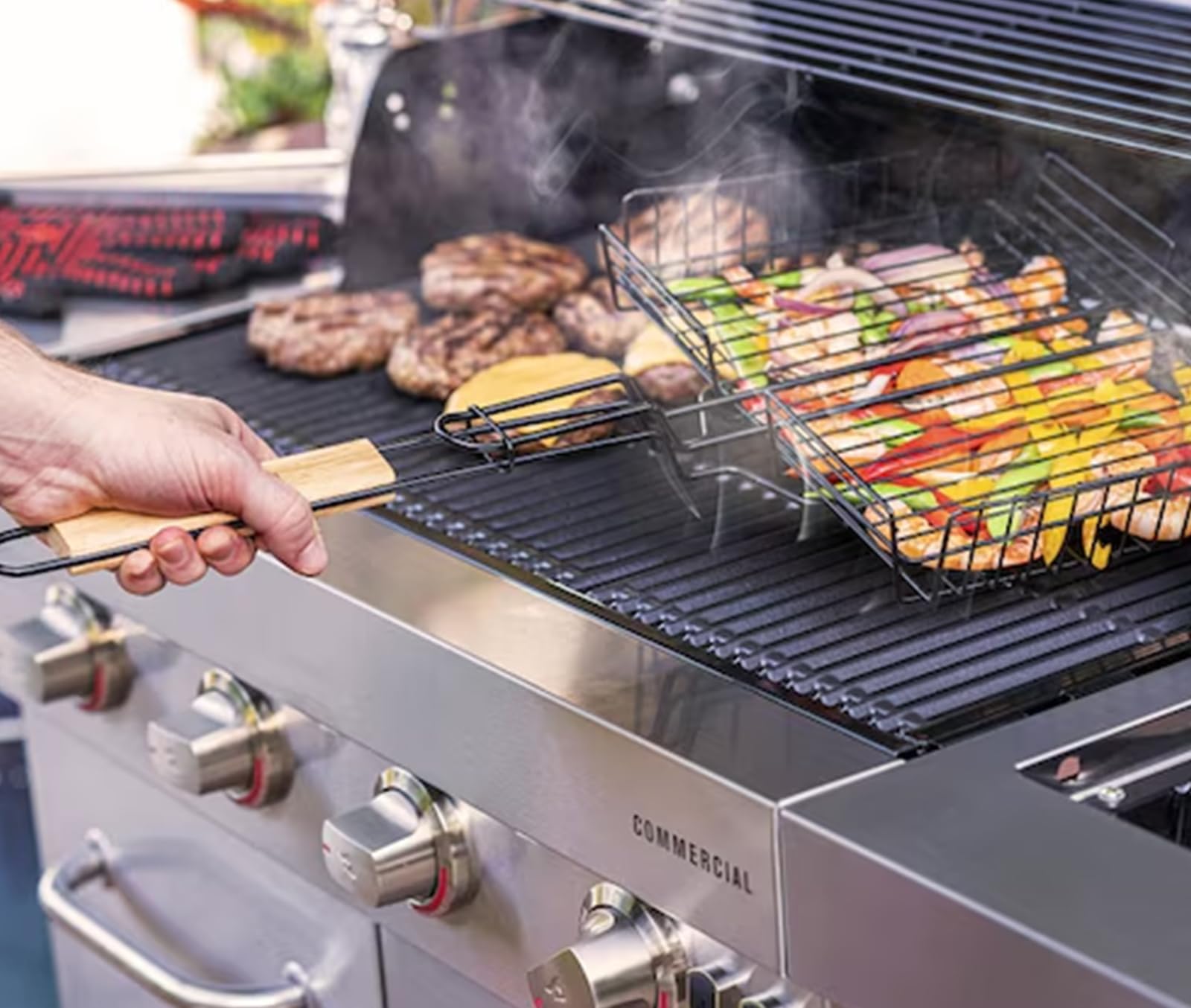 Durable upgrade with thicker stamped stainless steel for long-lasting cooking parts.