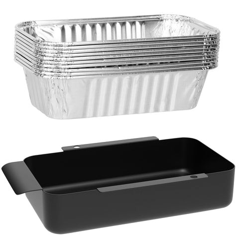 DcYourHome G416-0015-W1 grease tray, durable metal construction for outdoor grilling.