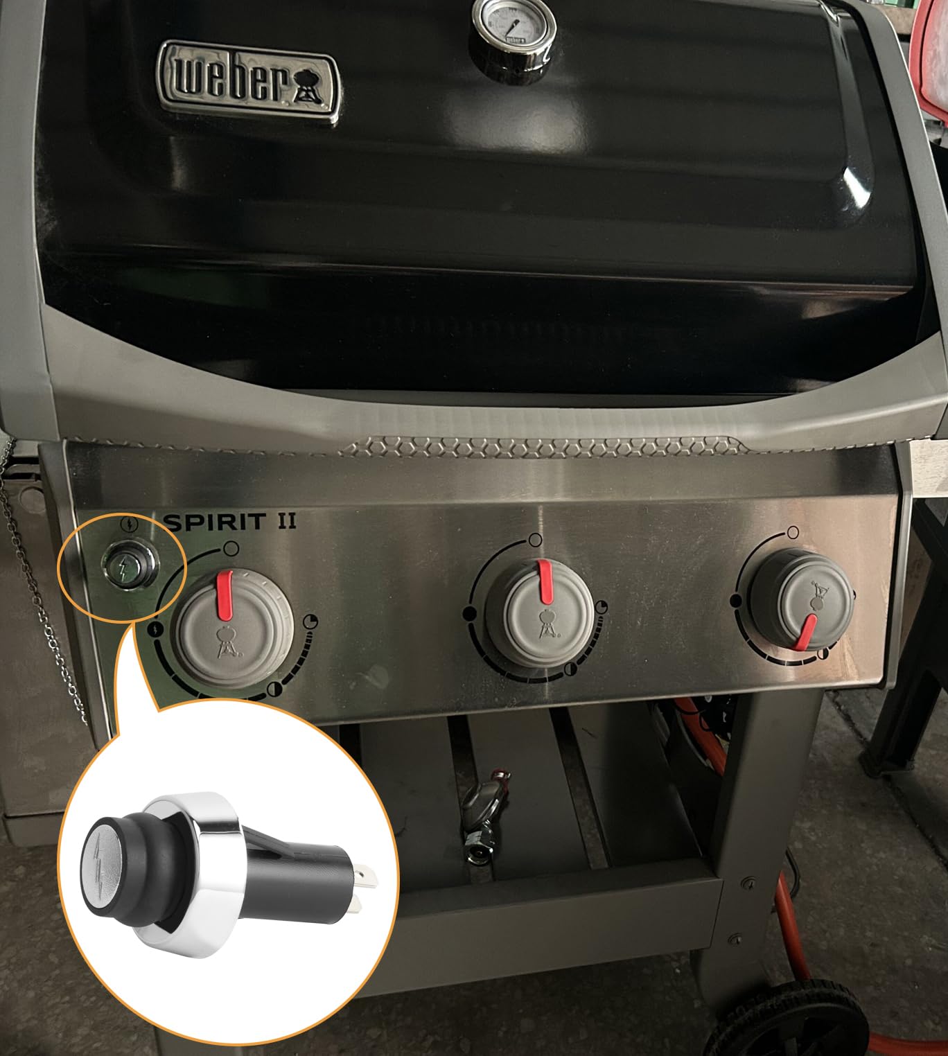 DcYourHome Genesis II igniter replacement, seamless fit for Genesis 2 grills.