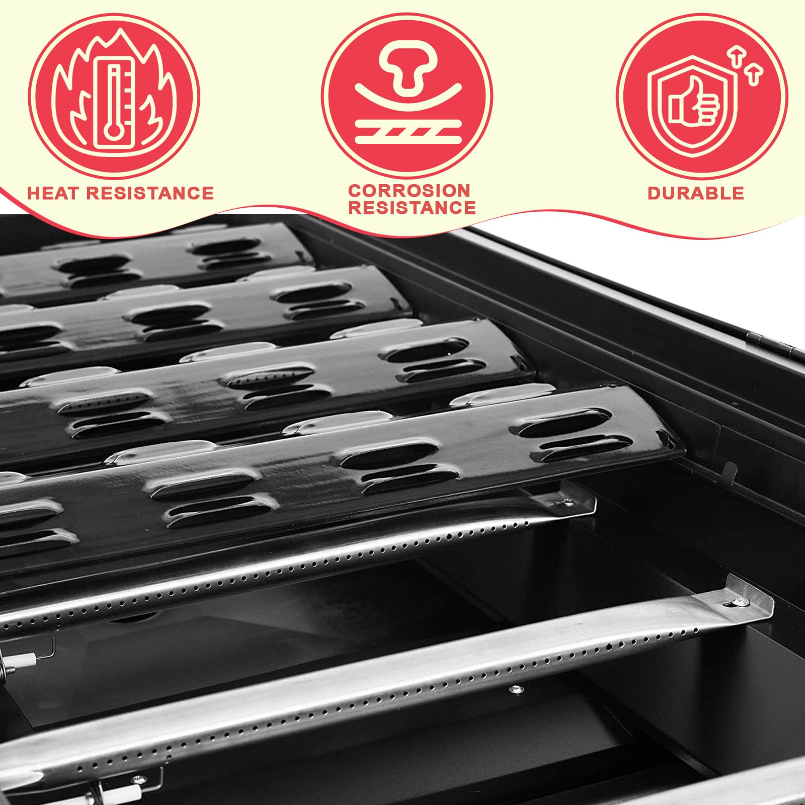 DcYourHome heat plate redirects flames for juicier burgers and vegetables.