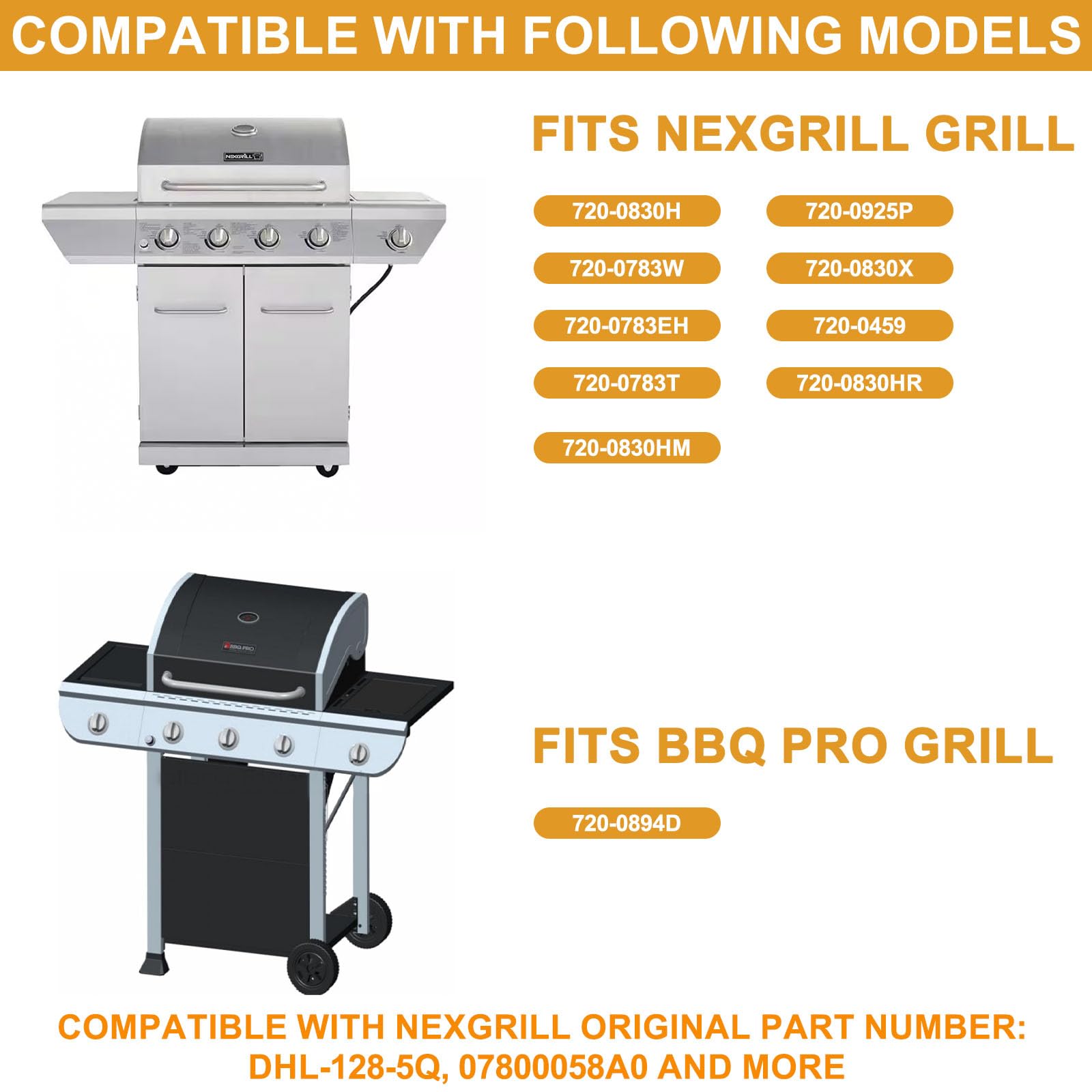 DcYourHome Nexgrill compatibility image highlights wide model support