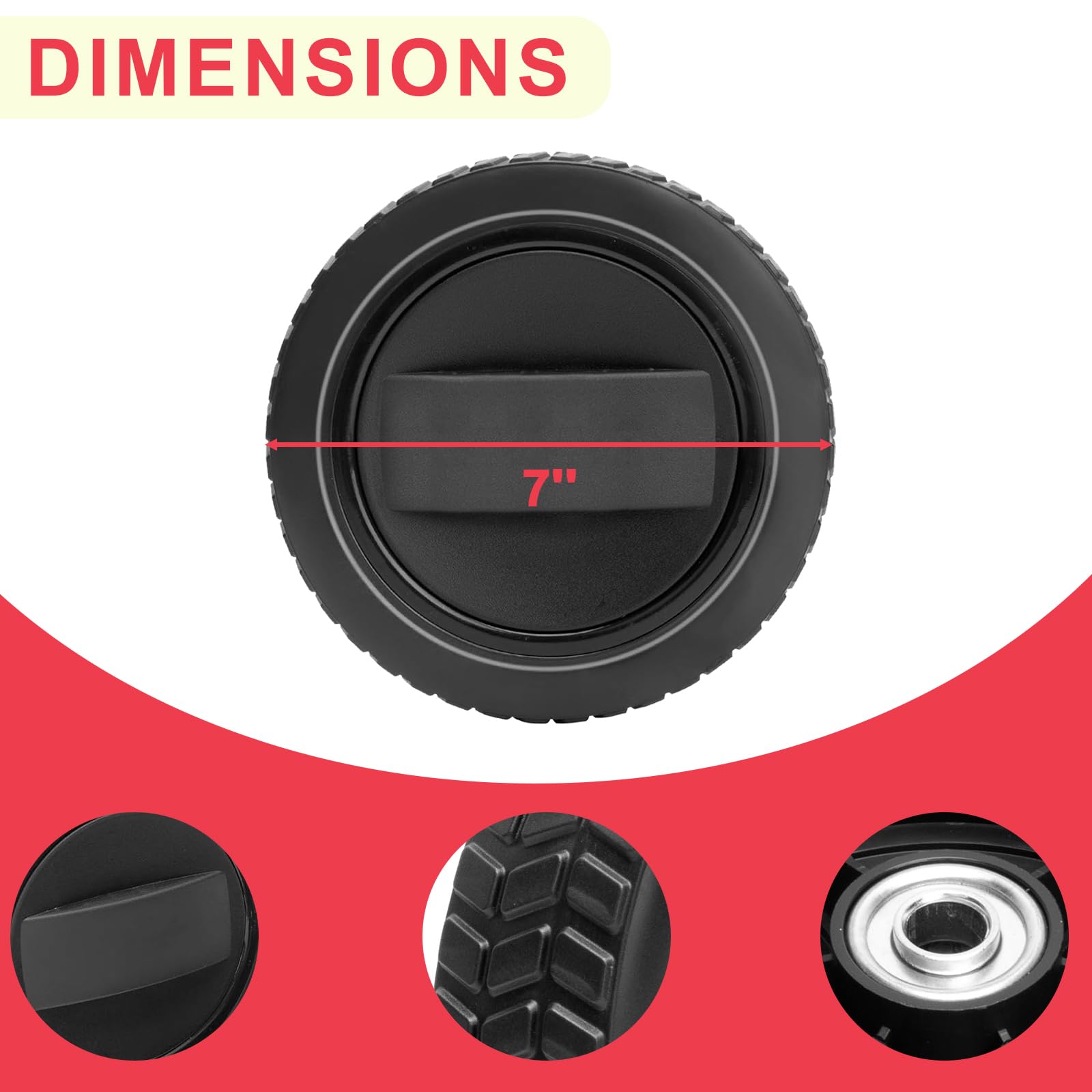 DcYourHome Pro34/22 wheels ready for quick, tool-free replacement.