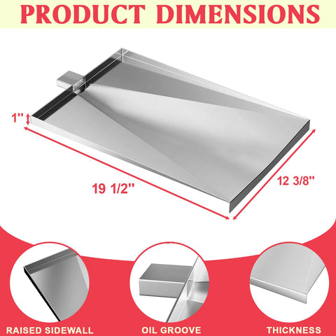 DcYourHome SUB025 stainless steel drip pan withstands high heat during cooking