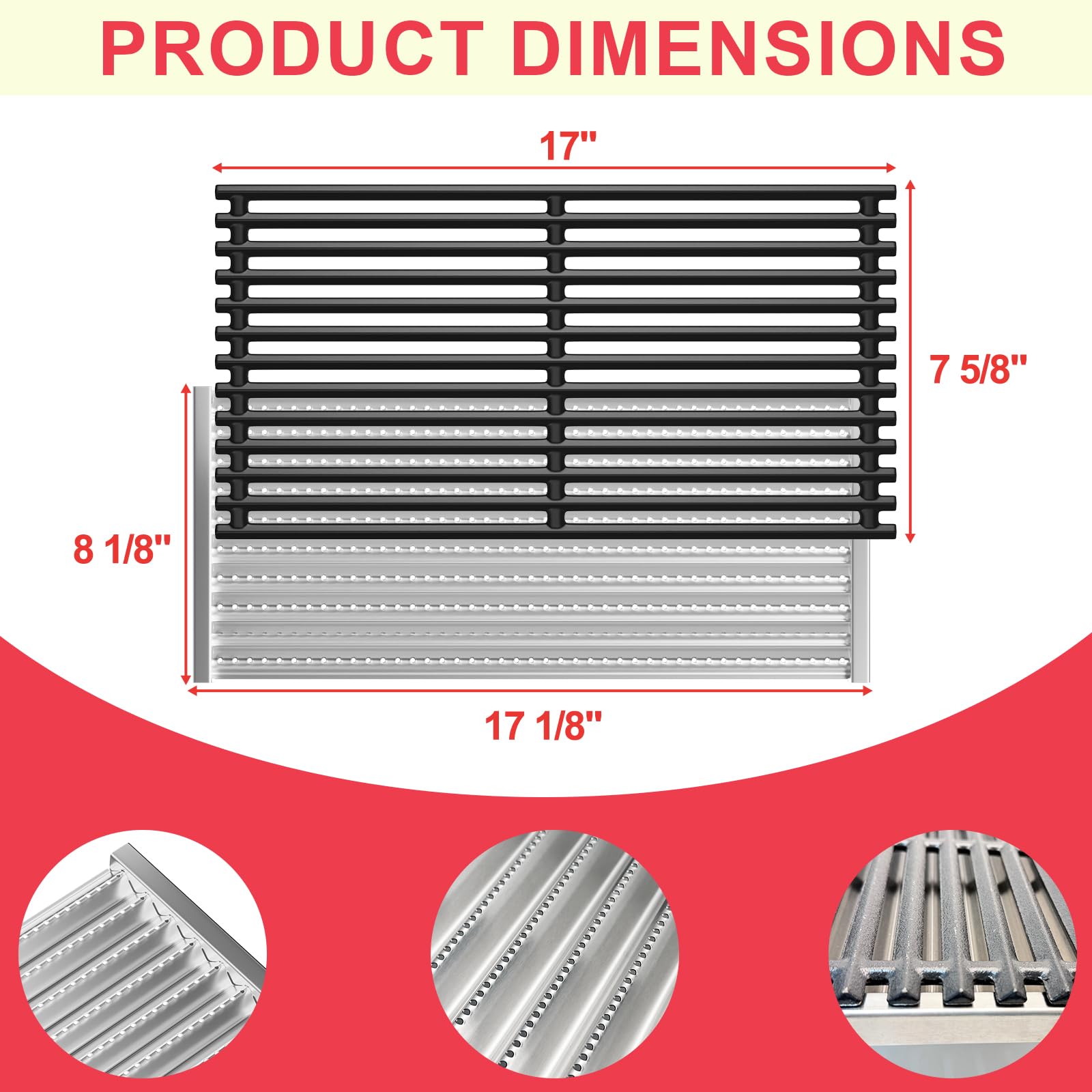 DcYourHome three-burner compatible parts fit Char-Broil TRU Infrared grills for a cohesive upgrade.