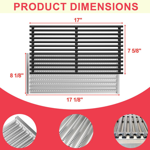 DcYourHome three-burner compatible parts fit Char-Broil TRU Infrared grills for a cohesive upgrade.