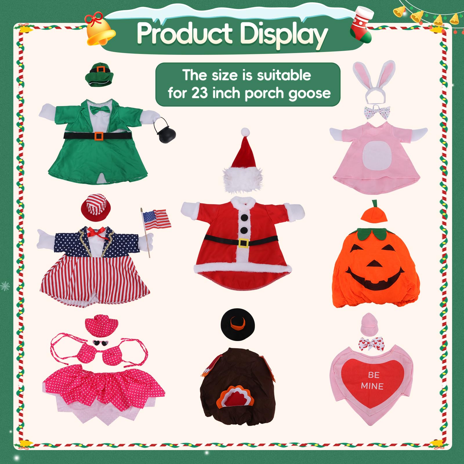 Ddeetodu holiday goose costumes with exquisite design for outdoor decor.